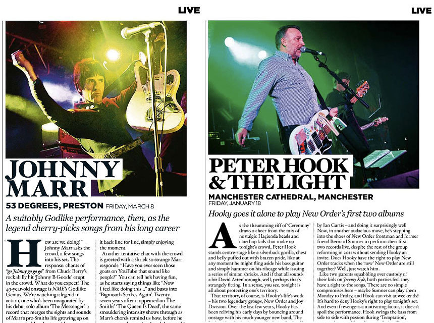 Johnny Marr // Peter Hook // NME