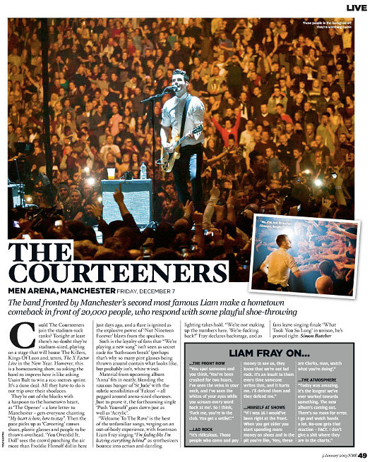 The Courteeners // Manchester Arena // NME