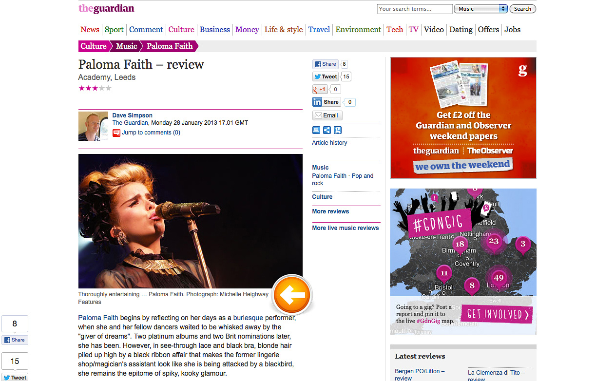 Paloma Blog The Guardian by Michelle Heighway